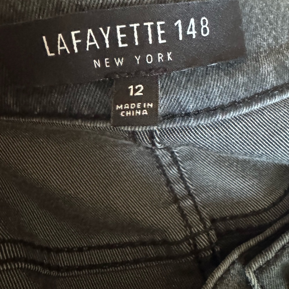 Lafayette 148 New York Black/gray Denim Pants